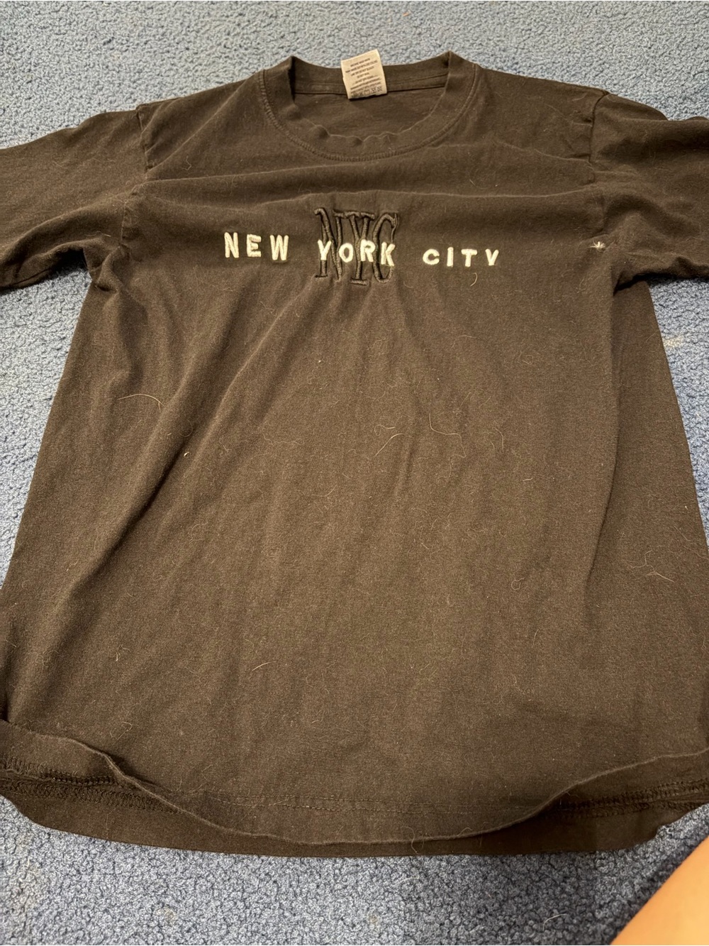 New York City Embroidered Graphic Tee - Black